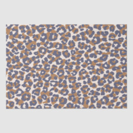 Leopard Print Blue und Brown- Seidenpapier