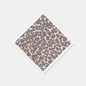 Leopard Print Blue und Brown- Serviette (Ecke)
