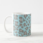 Leopard Print Blue und Grau Kaffeetasse (Links)