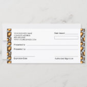 Leopard Print Boutique Style Geschenkgutscheine (Rückseite)