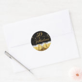 Leopard Print & Bow 50 & Fabulous Birthday Sticker (Umschlag)