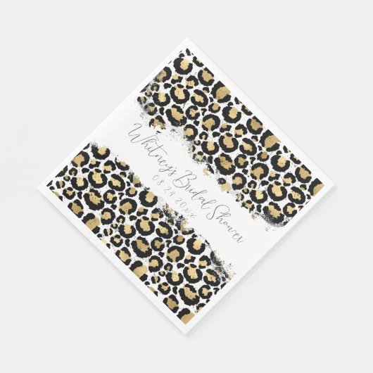 Leopard Print Brautparty Cocktail Napkins Serviette (Ecke)