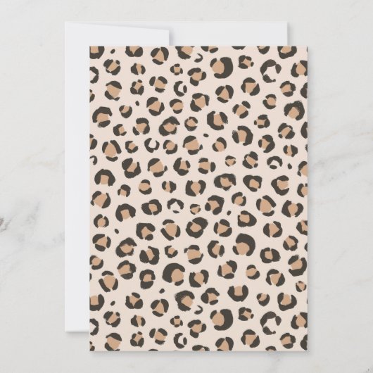 Leopard Print Brautparty Einladung (Rückseite)
