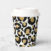 Leopard Print Brautparty Paper Cups Pappbecher (Rückseite)