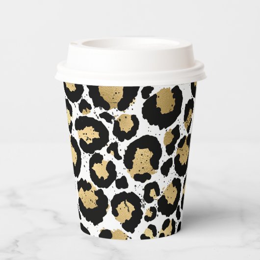 Leopard Print Brautparty Paper Cups Pappbecher (Rückseite)