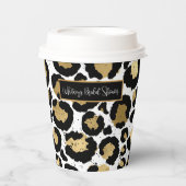 Leopard Print Brautparty Paper Cups Pappbecher (Vorderseite)