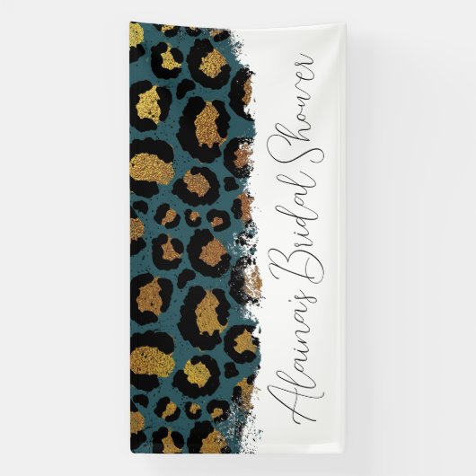 Leopard Print Brautparty Party Banner (Vertikal)