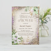 Leopard Print Brautparty Template Einladung (Stehend Vorderseite)