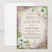 Leopard Print Brautparty Template Einladung (Vorne/Hinten)