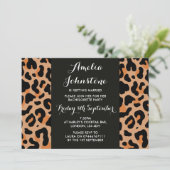 Leopard Print Bridal Dusche Einladung (Stehend Vorderseite)