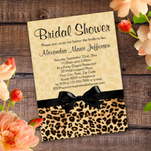 Leopard Print Bridal Shower Invitation Einladung
