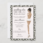 Leopard Print Bride Lingerie Dusche Einladung (Vorderseite)
