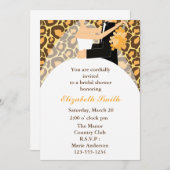 Leopard Print Brie and Groom Polterabend Einladung (Vorne/Hinten)