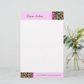 Leopard Print Briefpapier (Stehend Vorderseite)