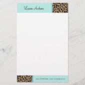 Leopard Print Briefpapier (Vorderseite)