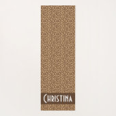Leopard Print Brown Muster personalisieren Yogamatte (Rückseite)