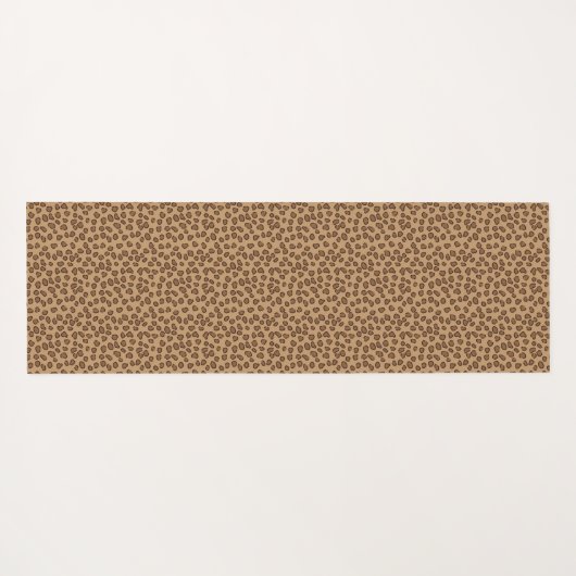 Leopard Print Brown Muster Yogamatte (Rückseite (Horizontal))