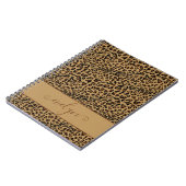 Leopard Print Brown und Black Personalisiert Notizblock (Linke Seite)