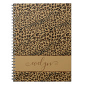 Leopard Print Brown und Black Personalisiert Notizblock (Vorderseite)