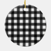 Leopard Print, Buffalo Kariert, Weihnachtsbäume Keramik Ornament (Hinten)