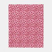Leopard Print - Burgund und Rosa Fleecedecke (Vorderseite)