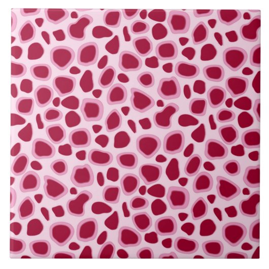 Leopard Print - Burgund und Rosa Fliese (Vorderseite)