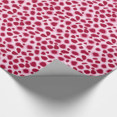 Leopard Print - Burgund und Rosa Geschenkpapier (Ecke)