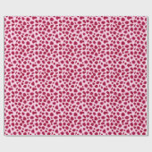 Leopard Print - Burgund und Rosa Geschenkpapier (Flach)