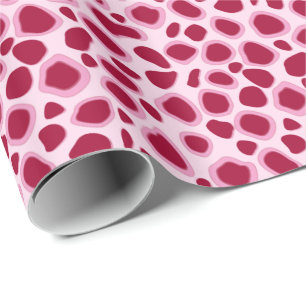 Leopard Print - Burgund und Rosa Geschenkpapier
