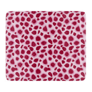 Leopard Print - Burgund und Rosa Schneidebrett