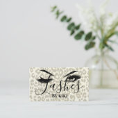 Leopard Print Business Cards Visitenkarte (Stehend Vorderseite)
