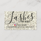 Leopard Print Business Cards Visitenkarte (Rückseite)