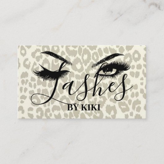 Leopard Print Business Cards Visitenkarte (Vorderseite)