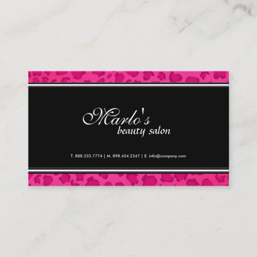 Leopard Print Business Cards Visitenkarte (Vorderseite)