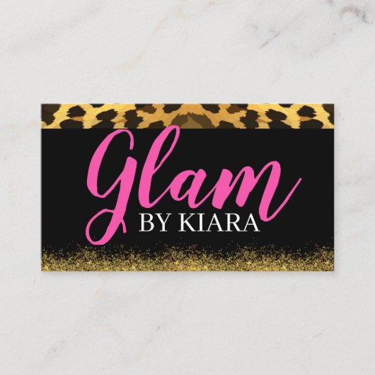Leopard Print Business Cards Visitenkarte (Vorderseite)