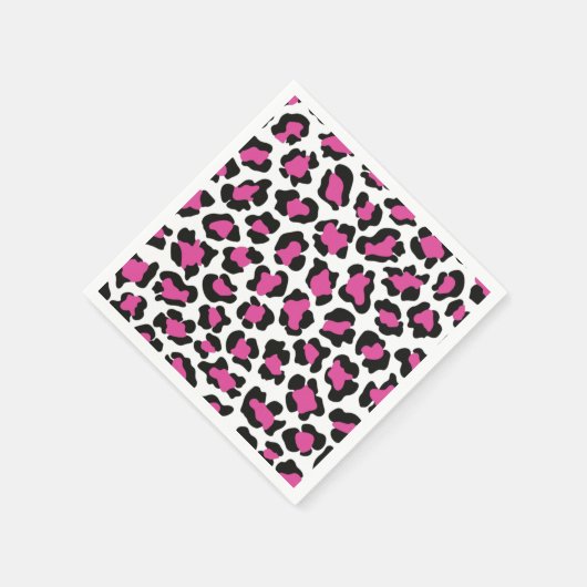 Leopard Print, Cheetah Pattern, Safari-Kostüm Serviette (Ecke)