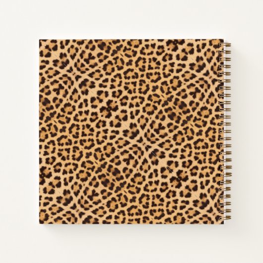 Leopard Print Chic Personalisiert Artist Sketchboo Notizblock (Rückseite)