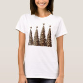 Leopard Print Christmas Tree T-Shirt (Vorderseite)