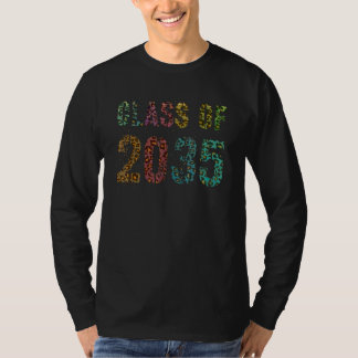 Leopard Print Class of 2035 Future Abschluss gut T-Shirt