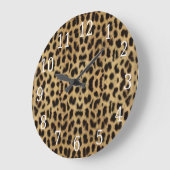 Leopard print Clock Große Wanduhr (Winkel)