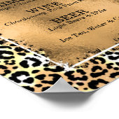 Leopard Print Cocktail Bar Menu Poster (Ecke)