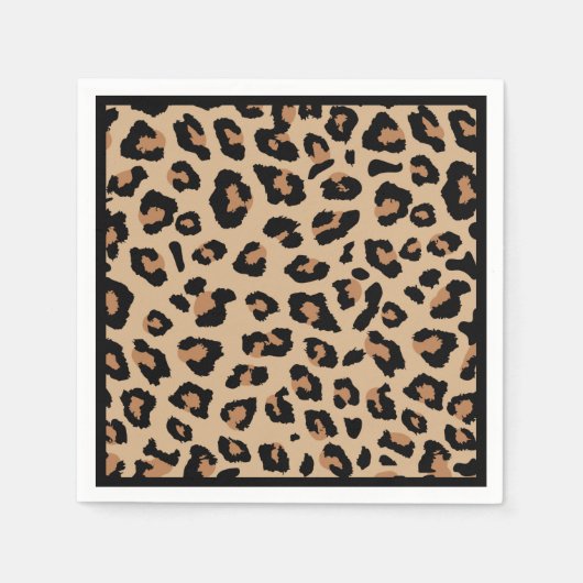 Leopard Print Cocktail Serviette (Vorderseite)