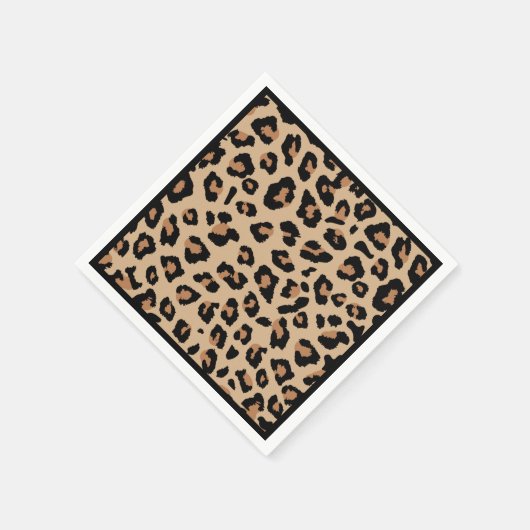 Leopard Print Cocktail Serviette (Ecke)
