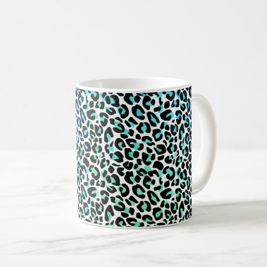 Leopard Print Coffee Tasse (VorderseiteRechts)