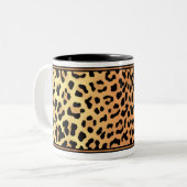 Leopard Print Coffee/Tee/Kakao-Cup-Tasse Zweifarbige Tasse (Vorderseite Links)