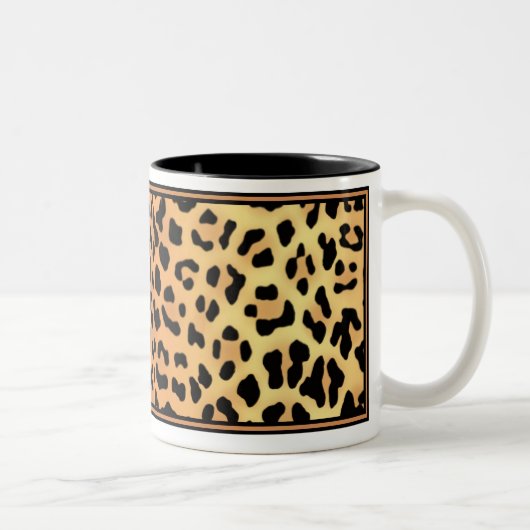 Leopard Print Coffee/Tee/Kakao-Cup-Tasse Zweifarbige Tasse (Rechts)