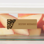 Leopard Print Color Coded Kids Waterproof Name Etiketten (Befestigt)