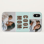 Leopard Print Cool Mama 2 Foto Collage Minze Case-Mate iPhone Hülle (Rückseite (Horizontal))