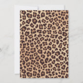 Leopard Print Coquette Bow Baby Dusche Einladung (Rückseite)