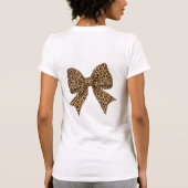 Leopard Print Coquette Bow PNG T-Shirt (Rückseite)